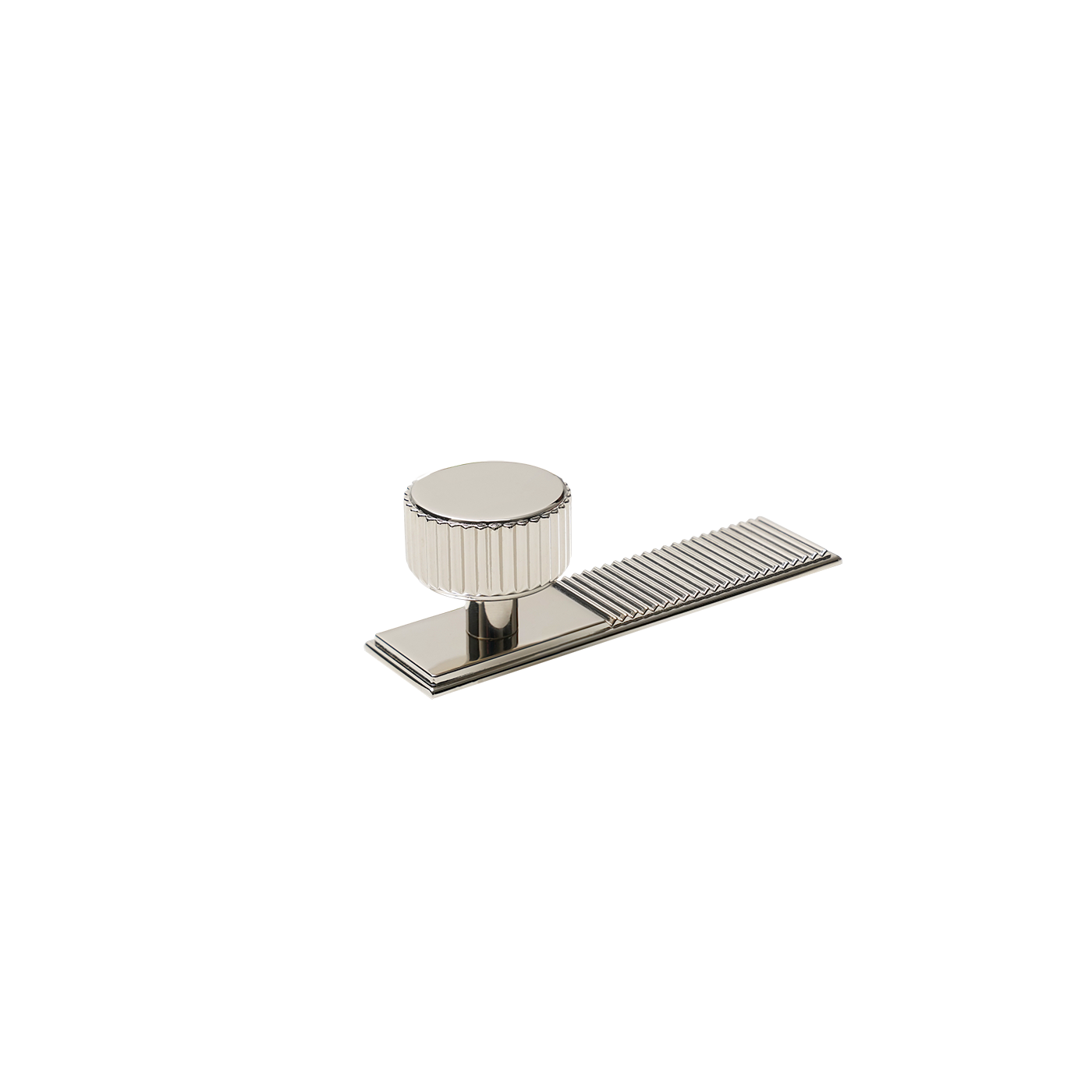 Momo Barrington Round Knob Backplate 32mm in Polished Nickel (1)