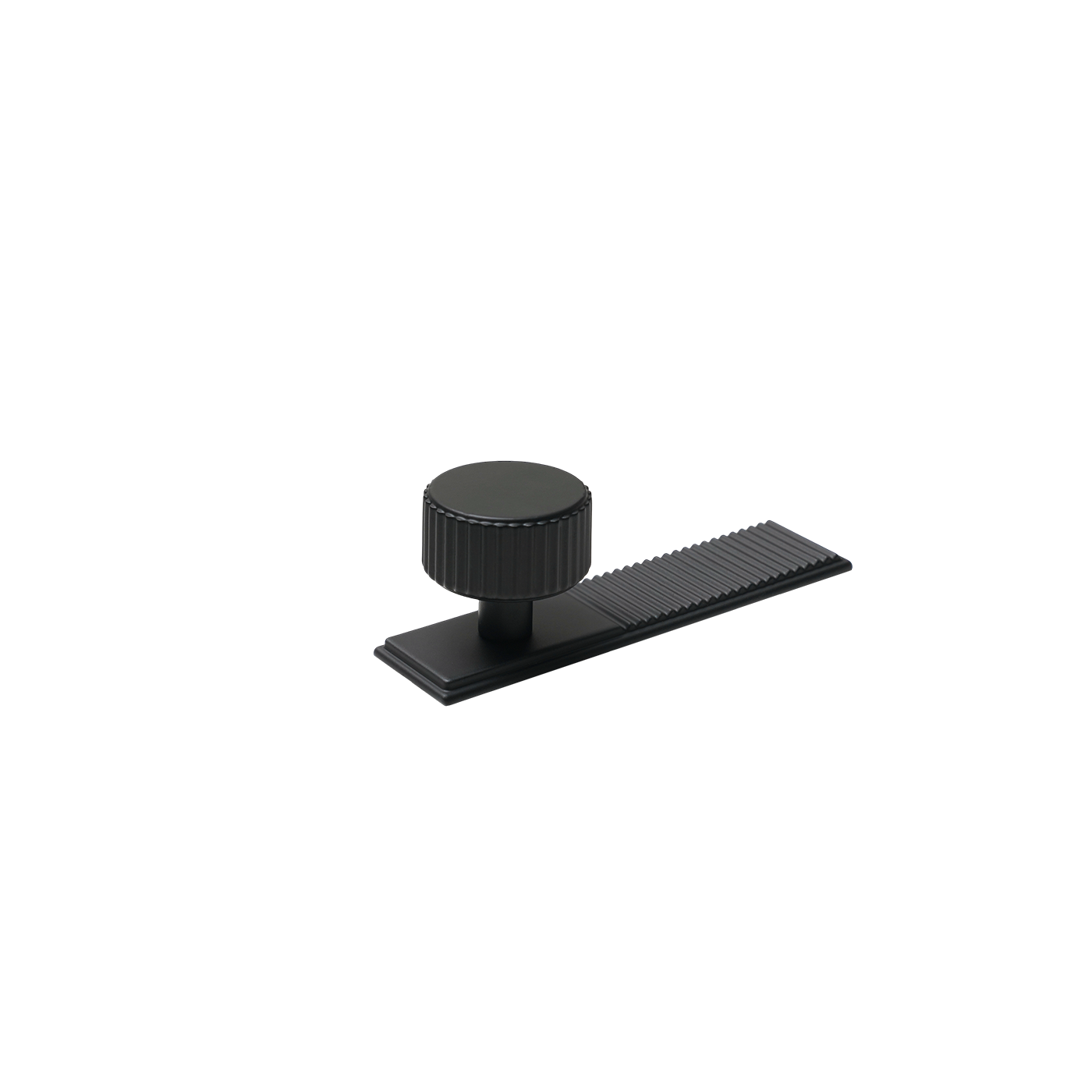 Momo Barrington Round Knob Backplate 32mm in Matt Black (1)