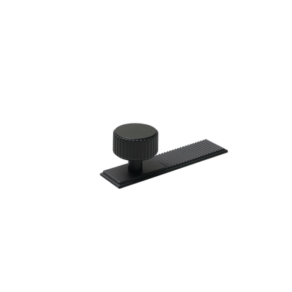 Momo Barrington Round Knob Backplate 32mm in Matt Black (1)