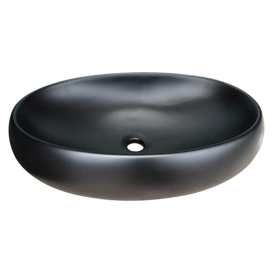 Black Oval Thin Art Basin 600*400*155mm