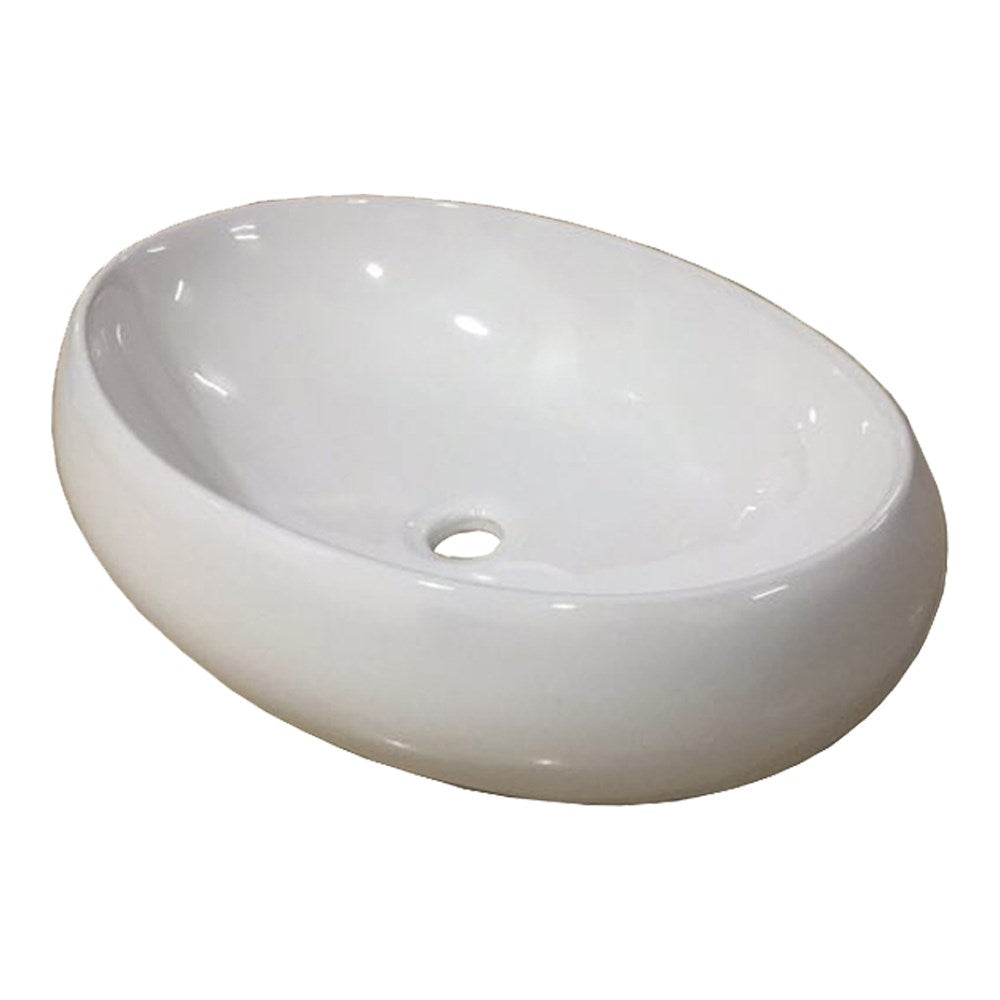 White Oval Thin Art Basin 600*400*155mm