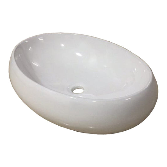 White Oval Thin Art Basin 600*400*155mm