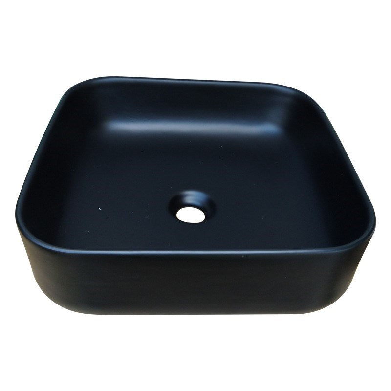 Black Square Thin Art Basin 385*385*140mm