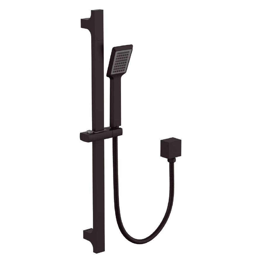 Square Shower Rail in Black