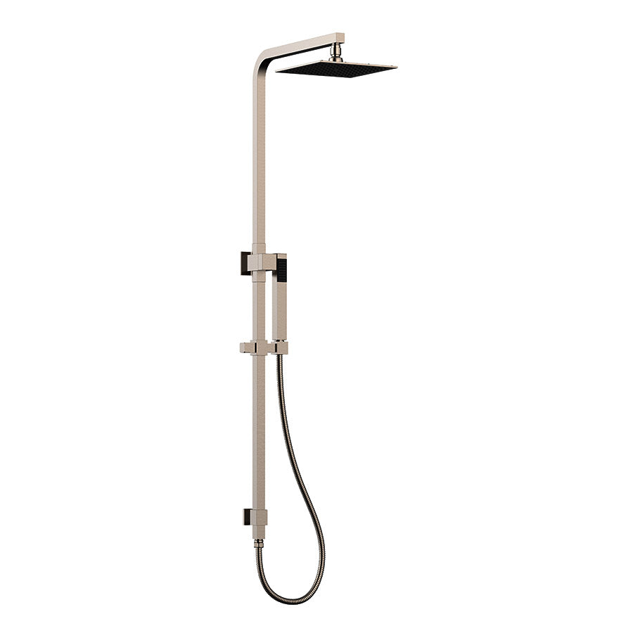 Square Shower Set in Brushed Nickel
