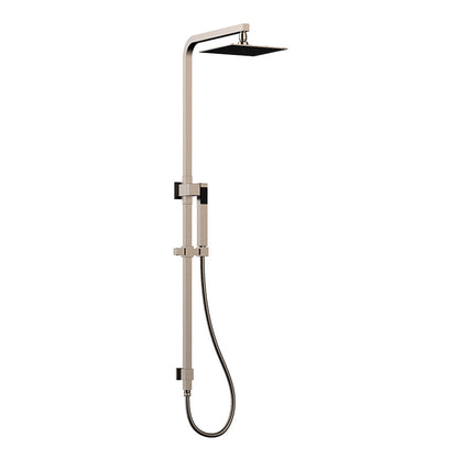 Square Shower Set in Brushed Nickel