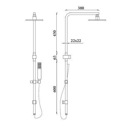 Square Shower Set