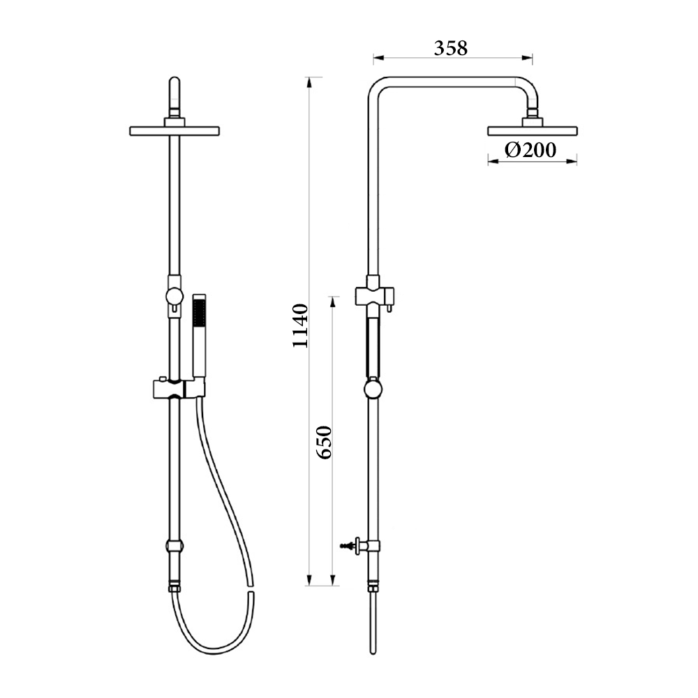 Round Shower Set