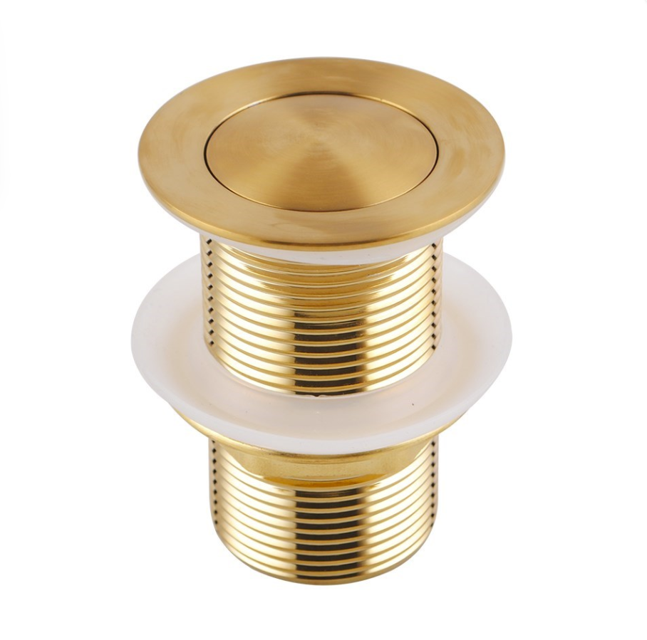 Brushed Brass Pop Up Waste No Overflow