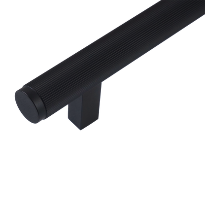 Momo Bellevue Lined Appliance Pull Solid Brass 416mm in Matt Black (2)