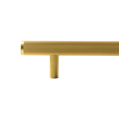 Momo Bellevue Knurled Solid Brass Entrance Pull Handle In Brushed Satin Brass (2)