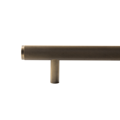 Momo Bellevue Knurled Solid Brass Entrance Pull Handle In Dark Brushed Brass (2)