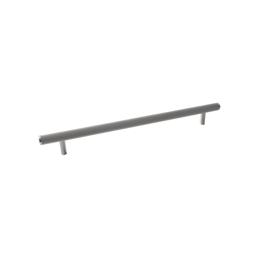 Momo Bellevue Knurled Solid Brass Entrance Pull Handle In Dull Brushed Nickel