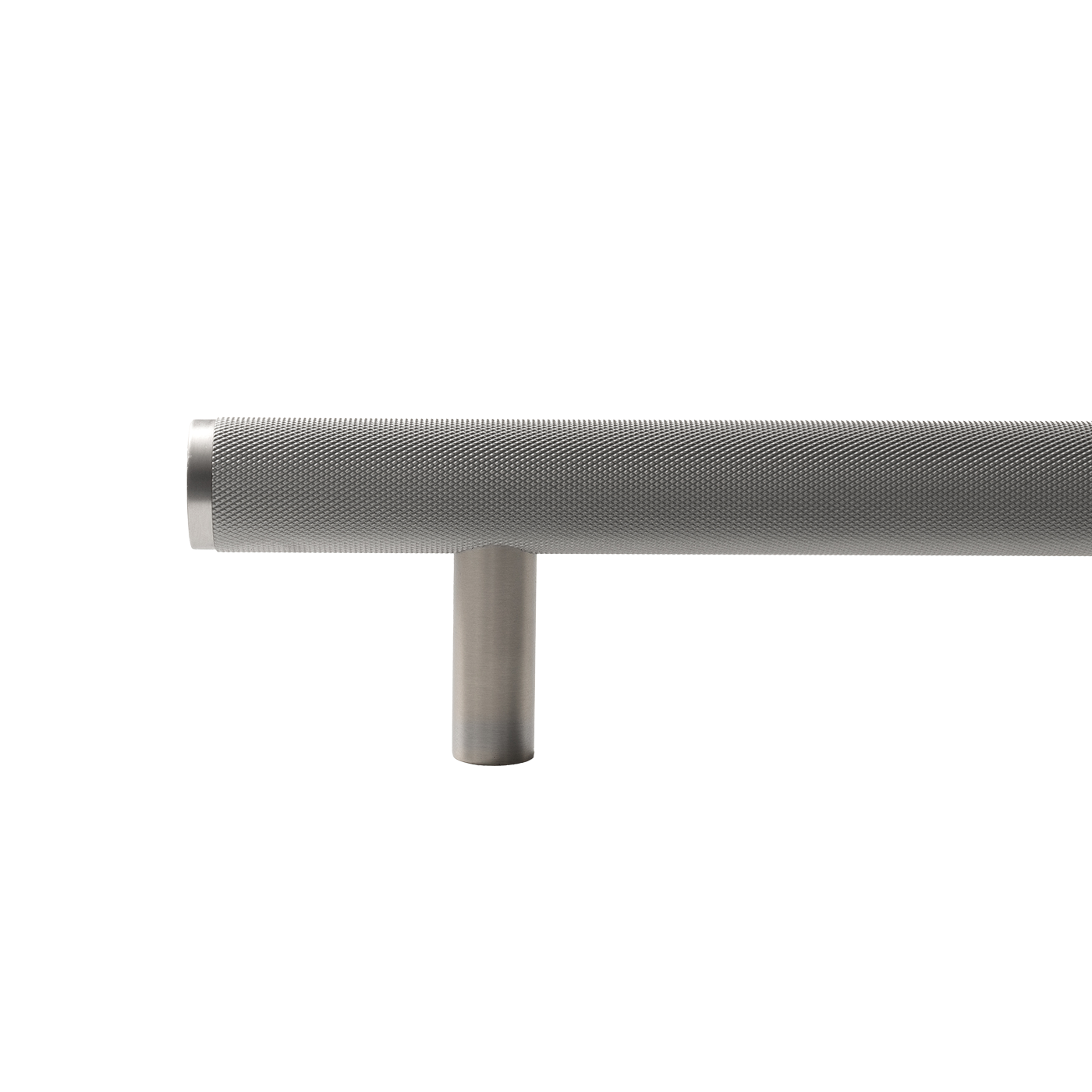 Momo Bellevue Knurled Solid Brass Door Pull Handle In Dull Brushed Nickel (2)