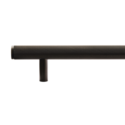 Momo Bellevue Knurled Solid Brass Entrance Pull Handle In Dark Bronze (2)