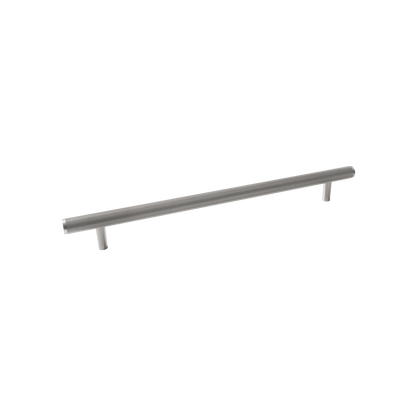 Momo Bellevue Lined Solid Brass Entrance Pull Handle In Dull Brushed Nickel