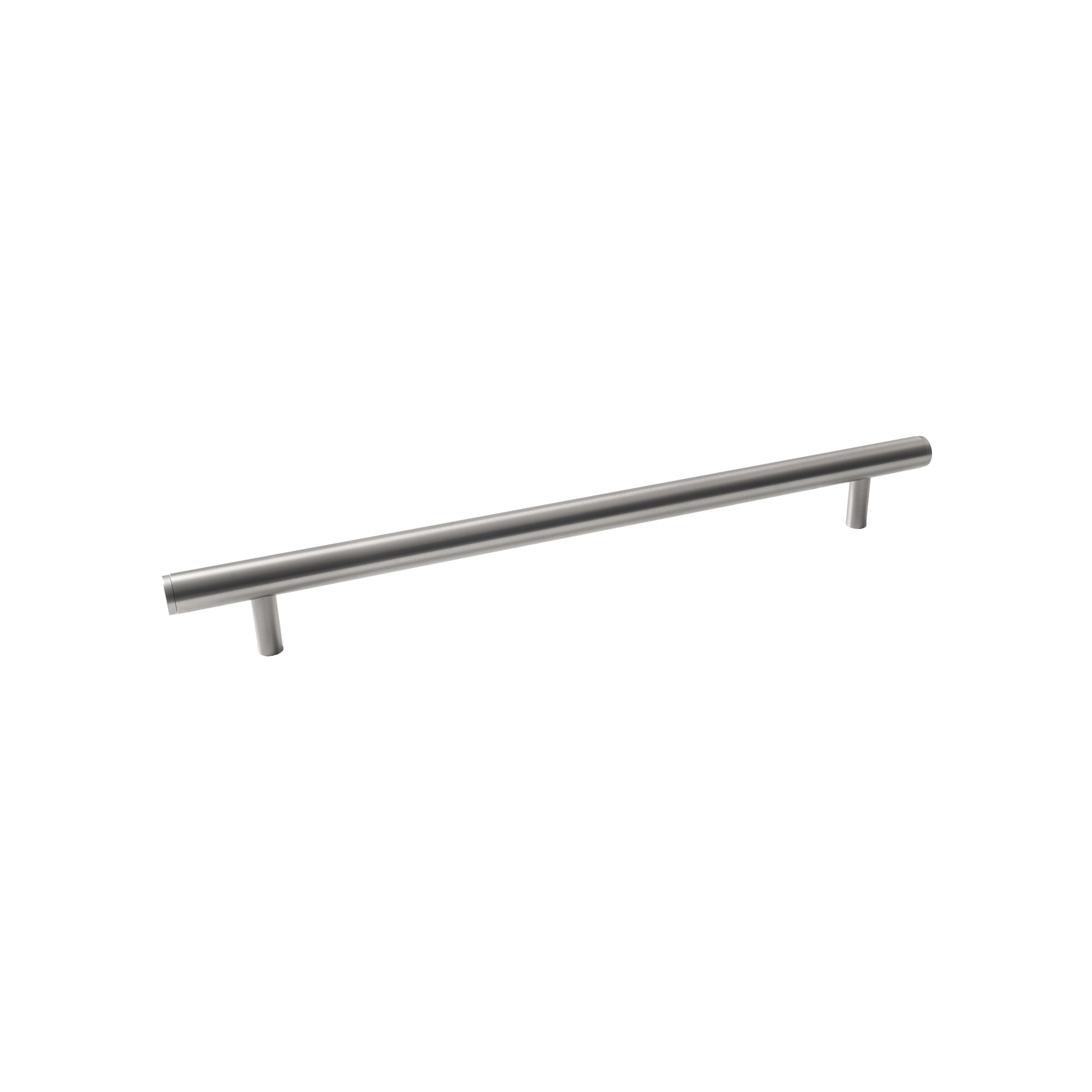 Momo Bellevue Plain Solid Brass Entrance Pull Handle In Dull Brushed Nickel