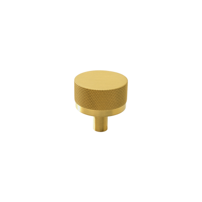 Momo Bellevue Knurled Knob Solid Brass 35mm in Brushed Satin Brass