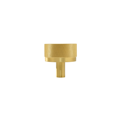 Momo Bellevue Knurled Knob Solid Brass 35mm in Brushed Satin Brass (1)
