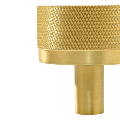Momo Bellevue Knurled Knob Solid Brass 35mm in Brushed Satin Brass (3)