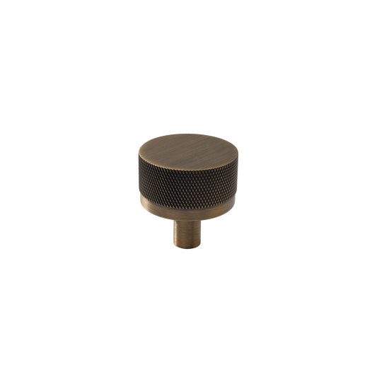 Momo Bellevue Knurled Knob Solid Brass 35mm in Dark Brushed Brass