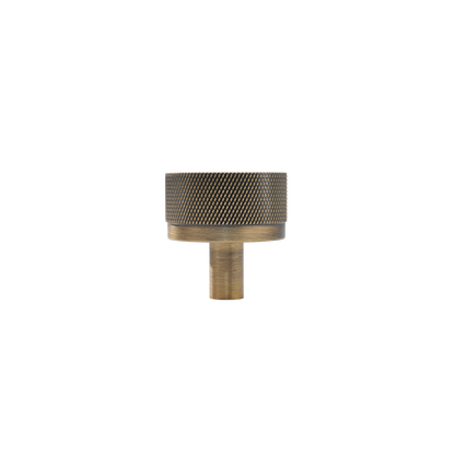 Momo Bellevue Knurled Knob Solid Brass 35mm in Dark Brushed Brass (1)