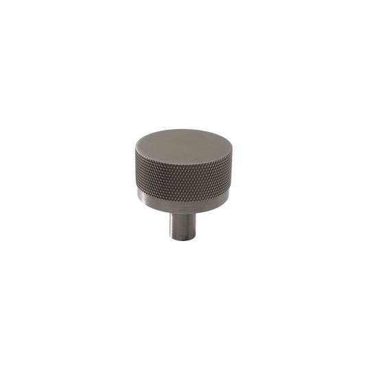 Momo Bellevue Knurled Knob Solid Brass 35mm in Dull Brushed Nickel