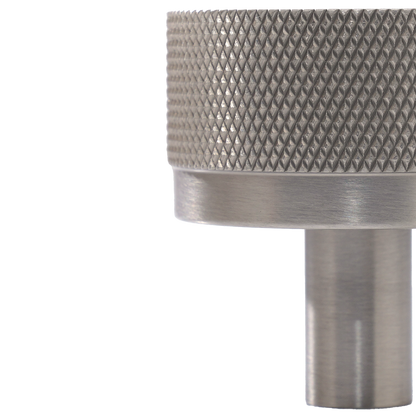 Momo Bellevue Knurled Knob Solid Brass 35mm in Dull Brushed Nickel (3)