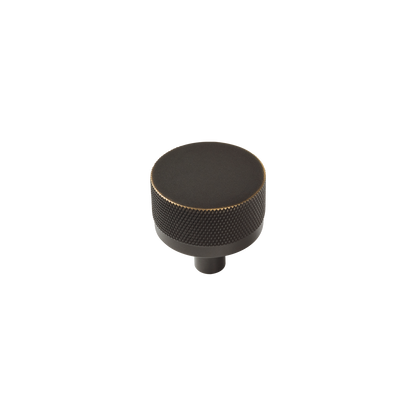 Momo Bellevue Knurled Knob Solid Brass 35mm in Dark Bronze