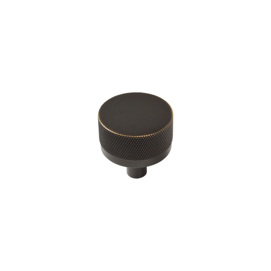 Momo Bellevue Knurled Knob Solid Brass 35mm in Dark Bronze