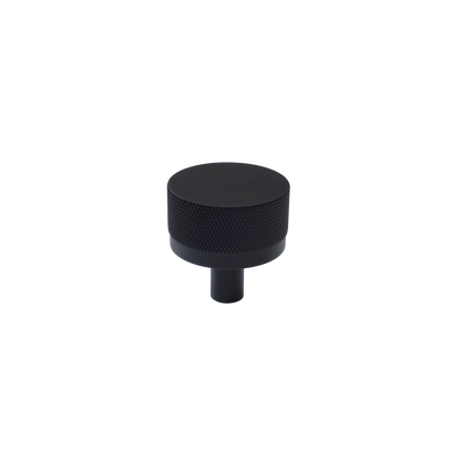 Momo Bellevue Knurled Knob Solid Brass 35mm in Matt Black