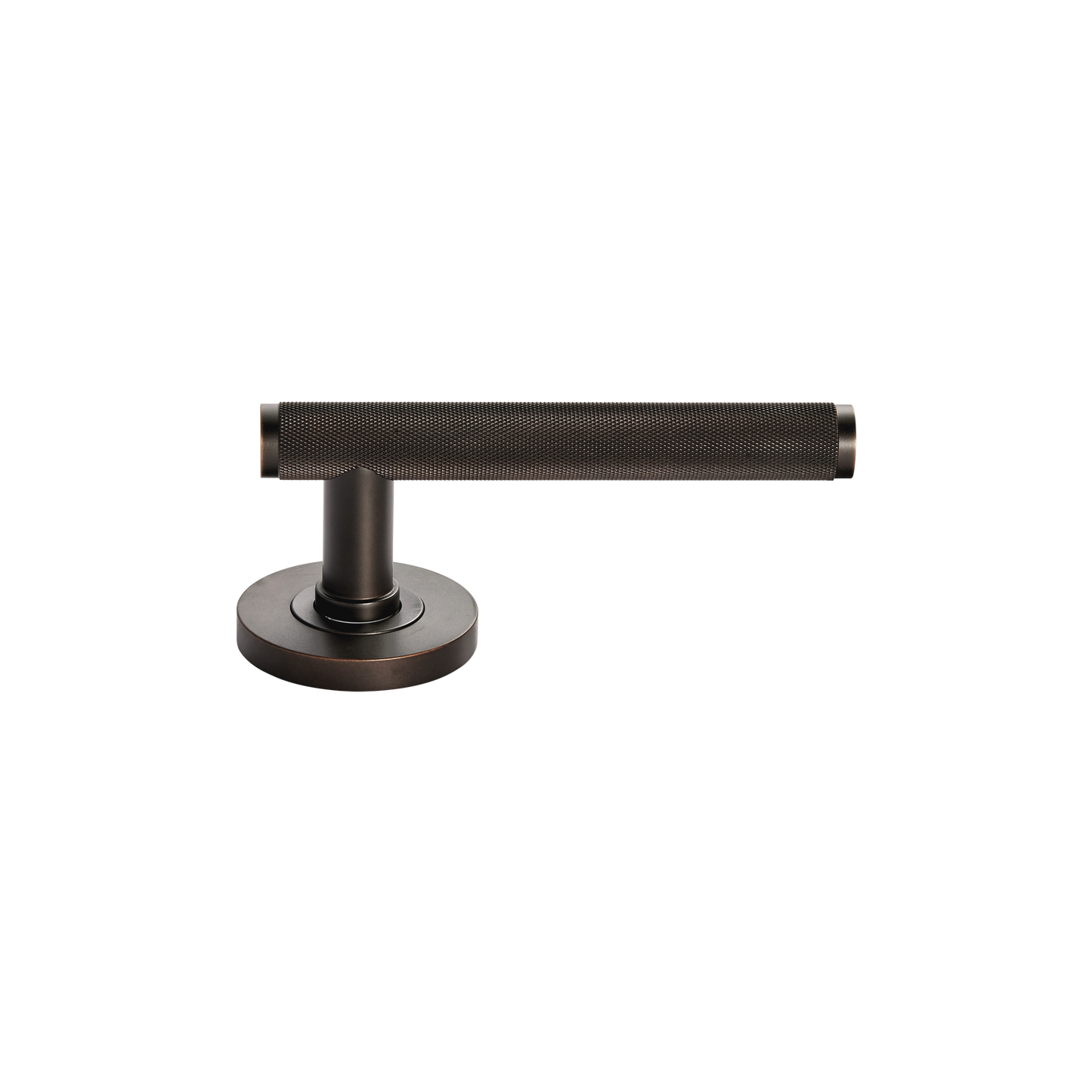 Momo Bellevue Solid Brass Knurled Lever Entrance Set In Dark Bronze (2)
