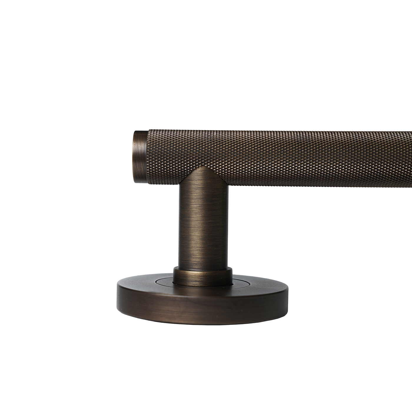 Momo Bellevue Solid Brass Knurled Mortice Lock Privacy Lever Set In Bronze (3)