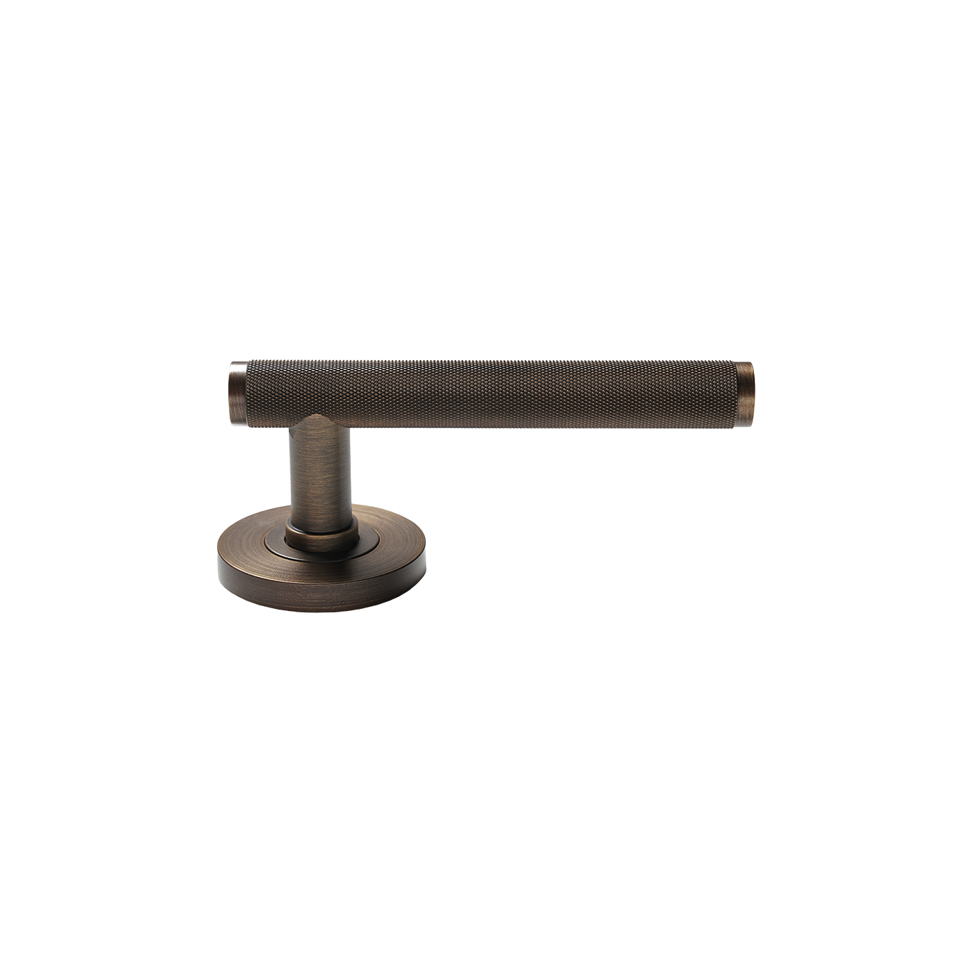 Momo Bellevue Solid Brass Knurled Lever Entrance Set In Bronze (2)