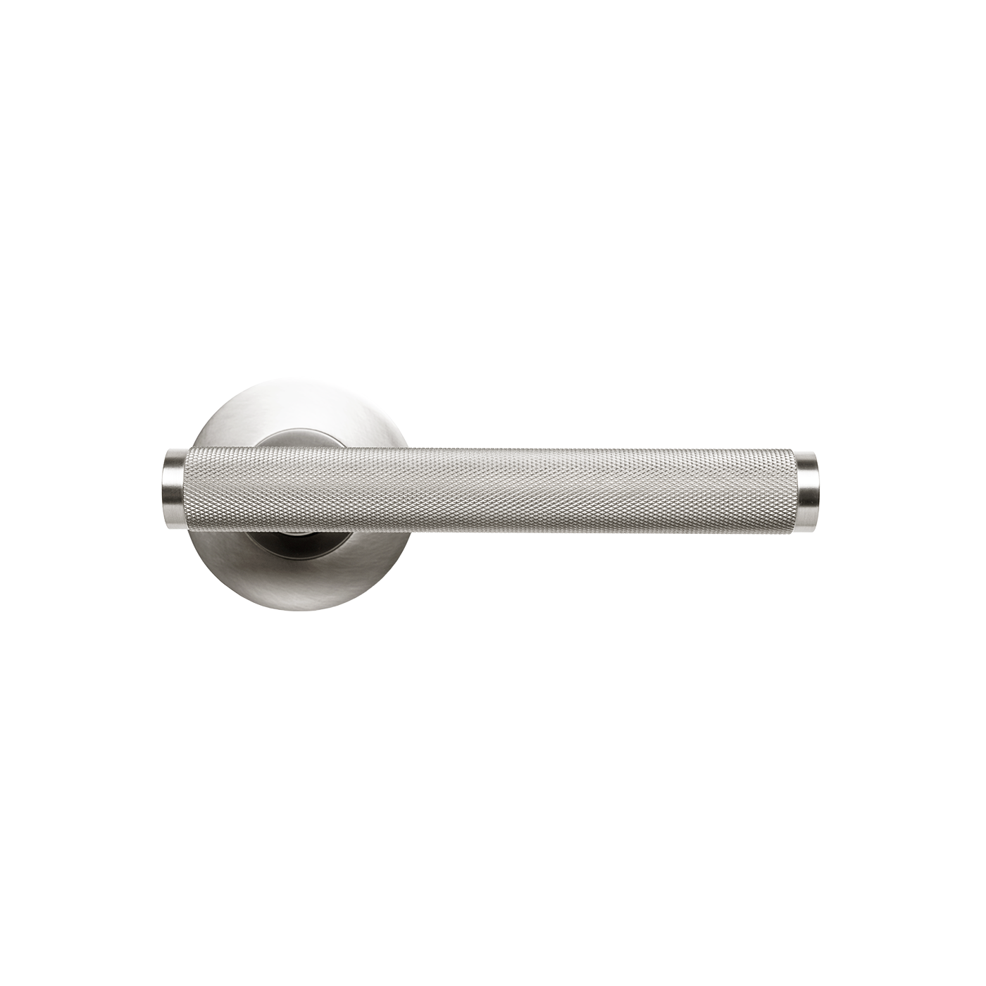 Momo Bellevue Solid Brass Knurled Mortice Lock Passage Lever Set In Dull Brushed Nickel (1)