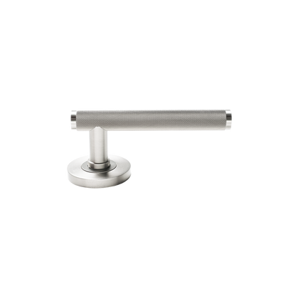 Momo Bellevue Solid Brass Knurled Mortice Lock Passage Lever Set In Dull Brushed Nickel (2)