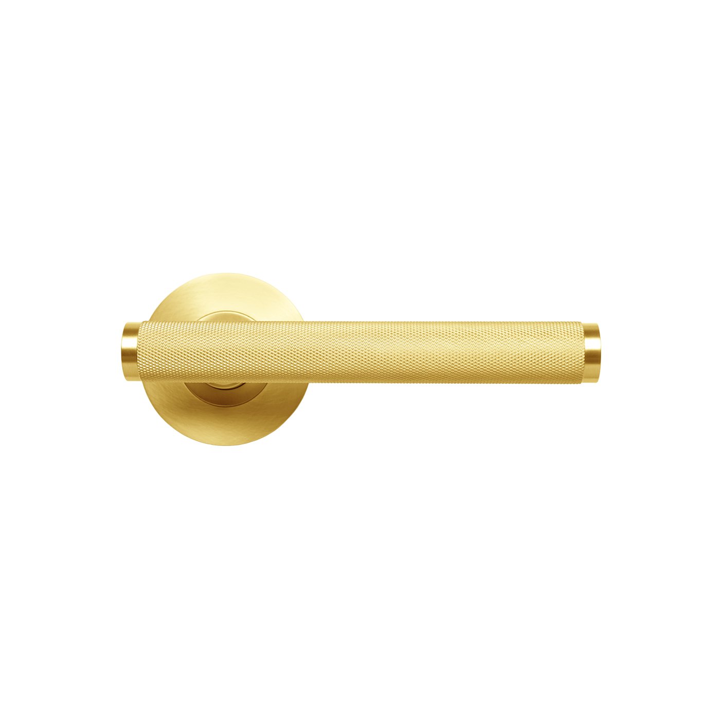 Momo Bellevue Solid Brass Knurled Tubular Latch Passage Lever Set In Brushed Satin Brass (1)