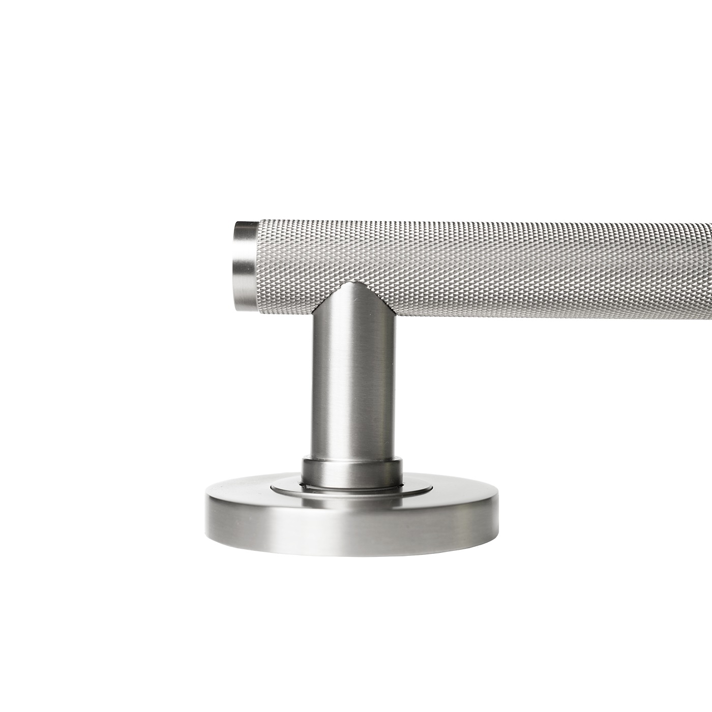 Momo Bellevue Solid Brass Knurled Tubular Latch Passage Lever Set In Dull Brushed Nickel (3)