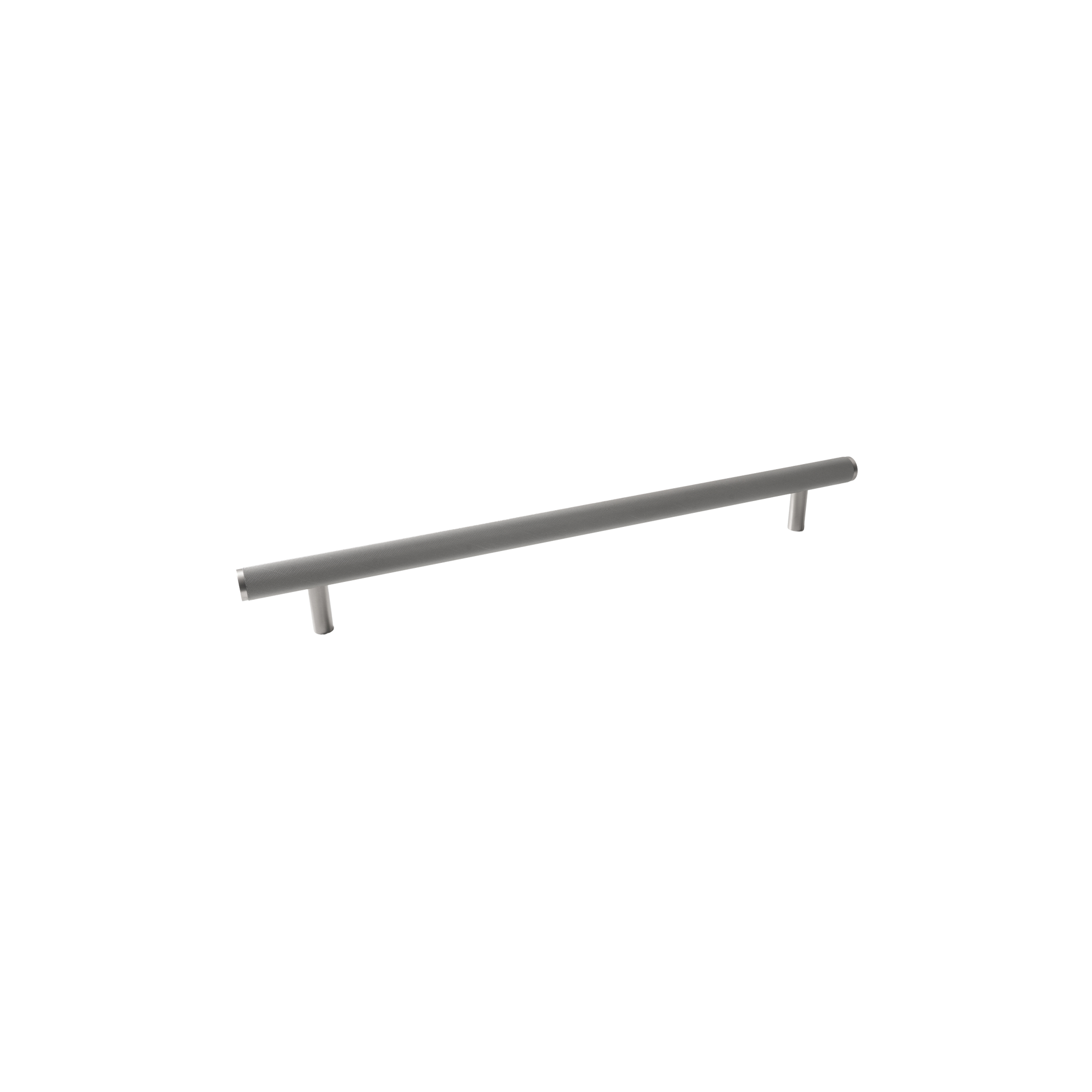 Momo Bellevue Knurled Solid Brass Door Pull Handle In Dull Brushed Nickel