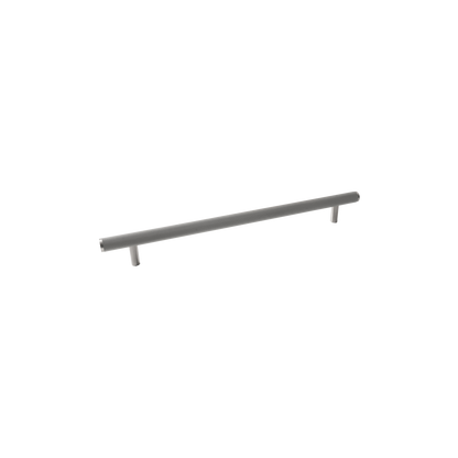Momo Bellevue Knurled Solid Brass Door Pull Handle In Dull Brushed Nickel