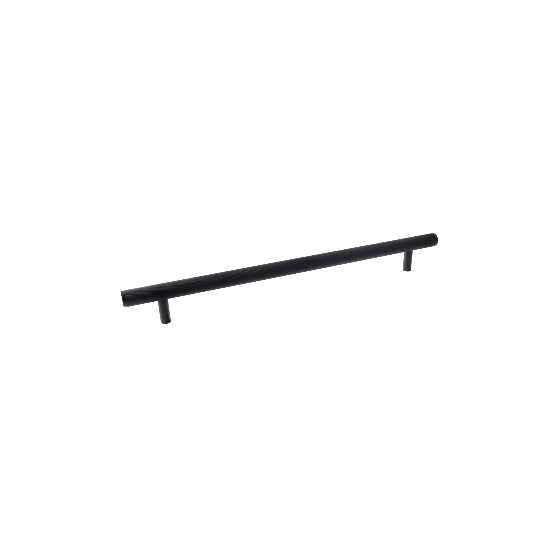 Momo Bellevue Knurled Solid Brass Door Pull Handle In Matt Black