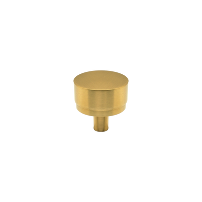Momo Bellevue Plain Knob Solid Brass 35mm in Brushed Satin Brass