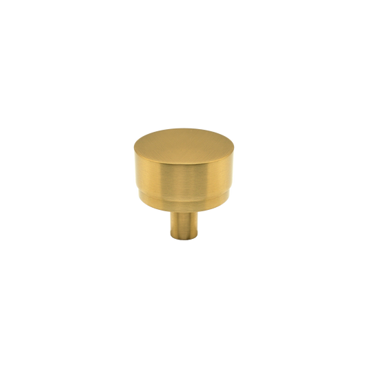 Momo Bellevue Plain Knob Solid Brass 35mm in Brushed Satin Brass