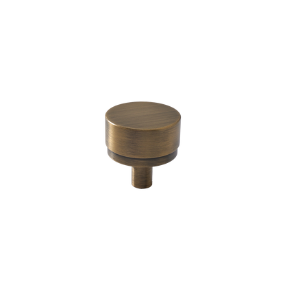 Momo Bellevue Plain Knob Solid Brass 35mm in Dark Brushed Brass