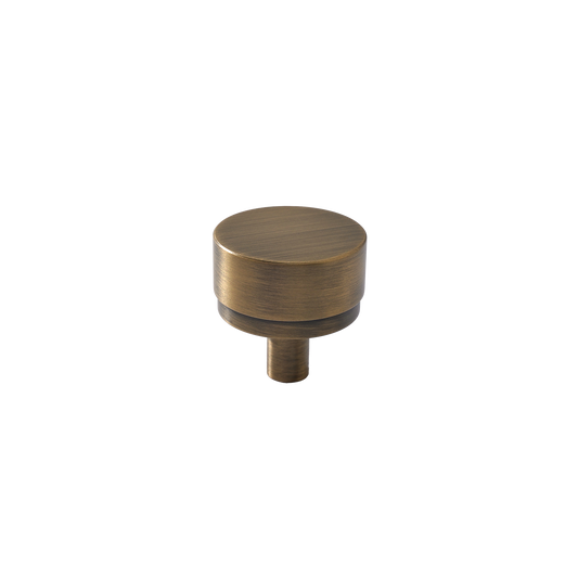 Momo Bellevue Plain Knob Solid Brass 35mm in Dark Brushed Brass