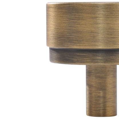 Momo Bellevue Plain Knob Solid Brass 35mm in Dark Brushed Brass (3)