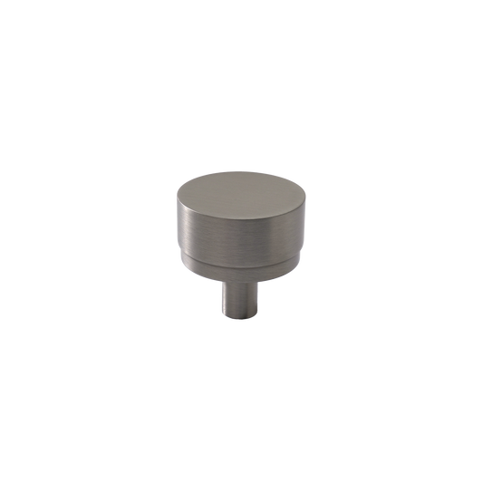 Momo Bellevue Plain Knob Solid Brass 35mm in Dull Brushed Nickel