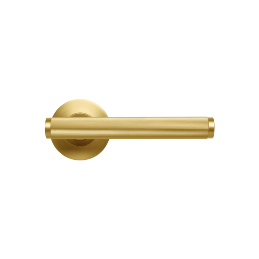 Momo Bellevue Lined Lever Handle Set Brushed Satin Brass