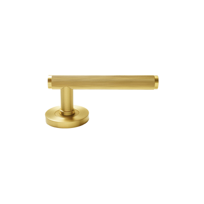 Momo Bellevue Solid Brass Lined Mortice Lock Privacy Lever Set In Brushed Satin Brass (2)