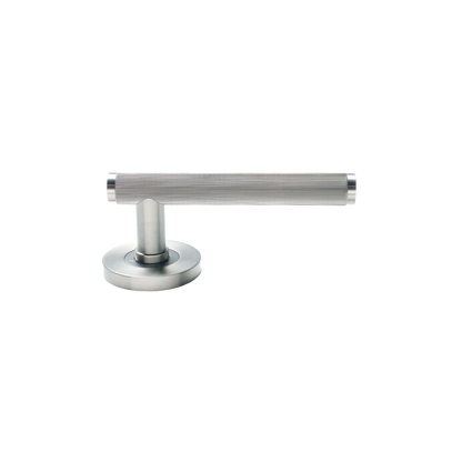 Momo Bellevue Solid Brass Lined Tubular Latch Privacy Lever Set In Dull Brushed Nickel (2)